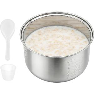 Stainless steel inner pot of rice cooker - compatible with aroma rice cooker ARC-914SBD, ARC-994SGreplacement pot.
