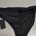 Daci Full Coverage Bikini Bottoms - Mid Rise Bathing Suit Bottoms for Women Tummy Control Swimsuit Bottom (Black, M)