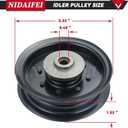 532196104 Idler Pulley Replaces 532197380 197380 196104 for Husqvarna 48" 54" Z248F, YTH2348, YTH24V48, YTH24K48, MZ54, Z254F, RZ5424, RZ5426, LGT2654, YTH24V54, Z246, RZ4623 Tractor