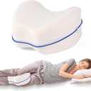 Knee Pillow for Side Sleepers for Back Pain, Leg Pillow for Side Sleepers, Memory Foam Cushion Knee Support Pillows, Pain Relief, Pregnancy Travel Pillow with Extra Washable Cover (One Size, White)