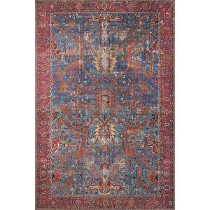 Loloi Loren Collection LQ-10 Blue/Red 2'-3" x 3'-9" Accent Rug