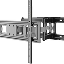LAFLAURENT Full Motion TV Wall Mount for 37-80" TVs, Cold-Rolled Steel, VESA 200x200 to 600x400mm, Swivel 120° & Tilt, Supports Up to 99lbs, Durable & Easy Installation pack of 2