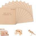 Basswood Sheets - 10 Pack 1/8 x 12 x 12 inch,Perfect for Crafts, Laser Cutting, Carving and Cricut Maker Projects | Thin Wood Sheets for Veneer and Model Building (10Pack 300*300*3mm)