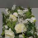 Lvydec 2 Pack Artificial Peony Garland - 6ft Silk White Peony Flower Arch Vine for Wedding Party Table Decoration