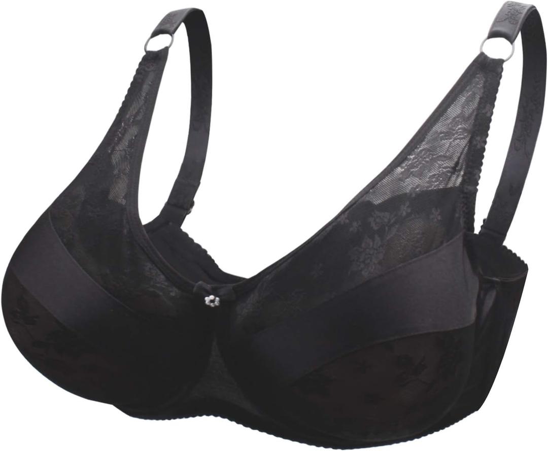 Special Pocket Bra for Silicone Breast Forms Post Surgery Mastectomy Crossdressing Bra (40, Black)