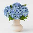 ZYTUYO 20 inches 4 Pcs Blue Green Real Touch Hydrangea Artificial Flowers Boho Lifelike Real Looking Latex Hydrangeas Flower with Long Stem for Home Decor Spring Table Centrepiece