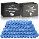 Suzile 200 Pcs Disposable Shoe Covers with 2 Pcs Box Open House Supplies Foldable Booties Shoe Covers Holder Storage Bin for House Indoor Guest Supplies, 10 x 10 x 8 Inch (Black,Gray,Blue)
