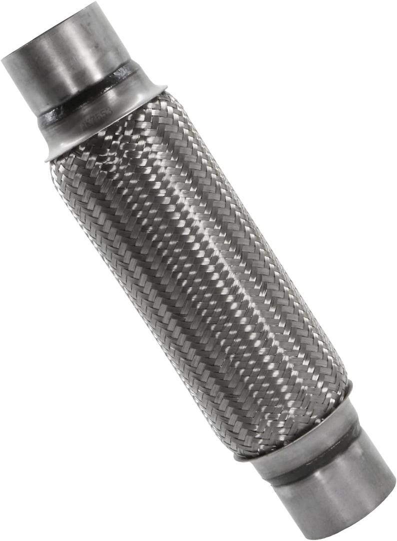 RP Remarkable Power, RK7553 Exhaust Flex Pipe 3" x 12" Heavy Duty Stainless Steel 16" OL