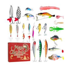 Fishing Advent Calendar 2025-24 Days of Christmas Countdown Calendar with Fishing Lures Set for Fisher Adult Men Teen Boys - Xmas Gifts for Dad Men Stocking Stuffers