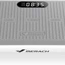 MERACH Vibration Plate Exercise Machine, Vibration Plate 440 Lbs Capacity, Bluetooth and Silicone Pedal, Stimulate Deep Fat, Vibration Plate for Lymphatic Drainage, Vibrating for Weight Loss