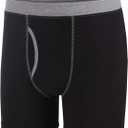 Hanes Boys' Underwear, Boxer Briefs for Boys and Toddlers, Soft Cotton, 7 and 10 Packs (Black, L)
