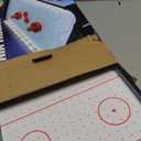 57" LED Light-Up Air Hockey Table, Foldable Arcade Style Air Hockey Game Set w/Accurate Electronic Scoring, in Line Power Switch, Powerful Motor for Kids Adults, Home Game Room