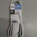 Prime Wire & Cable EC930610 10-Foot 16/3 SPT-2 3-Outlet Cord, White