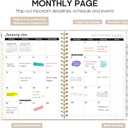 2 x 2026 Planner, Weekly and Monthly Calendar Planner, January 2026 - December 2026, Hardcover 2026 Calendar Book with Tabs For Women & Men, Inner Pocket, Spiral Bound, Perfect for Office Home School Supplies - A5 (6.3" x 8.5"), Purple