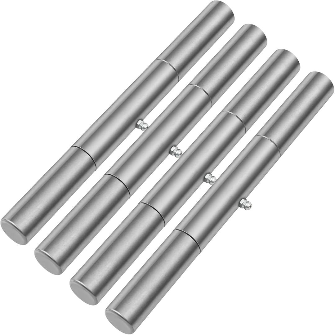 Zonon 4 Pack Weld on Trailer Gate Hinge 10 Inch, Heavy Duty Greasable Ramp Door Hinges, 500 Lbs Capacity, Zinc Plated