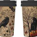 bassyil Halloween Vintage 17oz Insulated Coffee Mug with Flip Lid Handle Witch Spooky Themed Stainless Steel Insulated Travel Tumbler Spill Proof Halloween Cup Gift for Women Men Adults