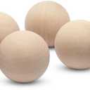2 inch Wooden Round Ball, Bag of 10 Unfinished Natural Round Hardwood Balls, Smooth Birch Balls, for Crafts and DIY Projects (2 inch Diameter) by Woodpeckers
