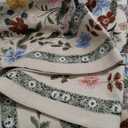 Deerly Boho Floral Rug 6x9 Vintage Colorful Washable Non-Slip Living Room Carpet Soft Low Pile Thin Bedroom Floor Mat Indoor for Dining Room Playroom Nursery Farmhouse, Beige/Green/Multi