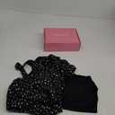 Yonique Blouson Tankini Swimsuits for Women Loose Fit Modest Two Piece Bathing Suits (Large, Black Dot)