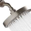 Rainfall Shower Head - 6" High Pressure Shower Heads - 2.5 GPM Shower Heads with Anti-Clog 90 Rubber Jets - 360 Rotation Adjustable Shower Head - Rustproof Bathroom Shower Head (Brushed Nickel)