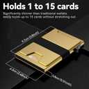 furid Smart Card Wallet for Men Slim: Minimalist Wallets RFID Blocking - Metal Pop Up Front Pocket Business Card Holder - Gift Boxed for Him Stocking Stuffers