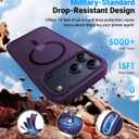 Magnetic for iPhone 17 Pro Case, [Anti-Slip] [Military-Grade Drop Protection] [Camera Protection] Skin-Friendly Slim Matte Shockproof Protective for iPhone 17 Pro Phone Case, Purple