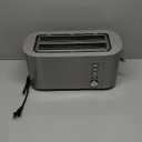 Elite Gourmet ECT4123 Long Slot 4 Slice Toaster, Extra Wide 1.5" and 5.1" Deep Slots, Bagel, Defrost & Cancel Functions, 6 Toast Shade Settings, Fits Bagels, Waffles, Artisan Breads, Stainless Steel