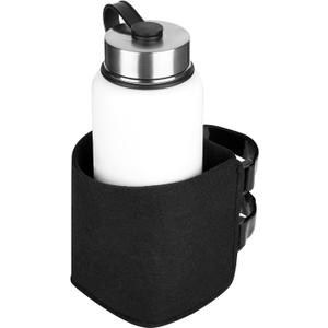 Xxerciz Cup Holder, Treadmill Water Bottle Holder with Two Strap Adjustable, Universal Drink Holder for Stroller, Bike, Wheelchair, Golf Cart, Walker, Scooter(Black)