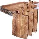 Patelai 6 Pcs Cutting Board Set with Handles Laser Engraving Wooden Charcuterie Kitchen Plain Serving Chopping Board Bulk for DIY Housewarming(Acacia Wood,17 x 10 Inch)