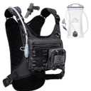 Running Vest with 2L Water Bladder, Hydration Backpack, USA Original Patent, Lightweight Hydration Pack with Gear Holder, Reflective Chest Pack for Men Women for Marathon