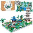 5186PCS Chinese Architecture Micro Building Blocks Set - Creative Toys Gifts for Adults and Kids Age 14+, Oriental Garden West Lake Collection Model for Display