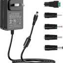 Gonine 24V 1.5A DC Power Supply Cord UL Certificate, 100-240V AC to DC 24 Volt Power Adapter, Compatible for 24Vdc 1.5A 1A 0.5A 0.1-1.5A LED Strips Light Essential Oil Diffuser (Not Battery Charger).