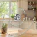 27" Tempered Glass Lazy Susan Turntable - Round Rotating Serving Tray for Dining Table, Kitchen, Party - Heat-Resistant, Silent Spinner, Modern Design