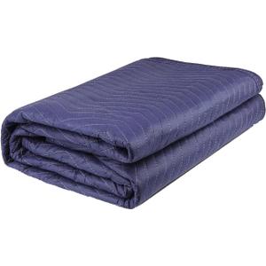1 Pack Moving Blankets Heavy Duty 80"x72" Quilted Packing Blankets for Moving Furniture Padded Shipping Furniture Mover Blue