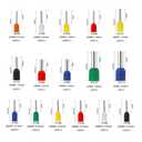 PONFY 2120PCS Wire Ferrules Terminals Kit, Ferrule Crimping Kit Assortment Ferrule Wire Crimp Pin Terminal Connector Wire Ends Terminals AWG 22-10