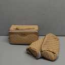 BOYATU Travel Makeup Bag Cosmetic Bags for Women: Large Capacity 3 Pcs Set Make up Bag with Compartments - Waterproof Vegan Leather Toiletry Organizer Bags with Handle (Z-Brown)