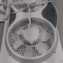 Comfort Zone Window Fan for Bedroom, 9 inch 3 Speed Dual Fans with Auto-Locking Expanders, 3 Modes (Cool, Circulate, Exhaust), Remote Control, Fabric Cover plus Bug Screen, White, 9" Twin Window Fan W/ Remote