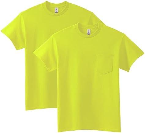 Gildan Adult Ultra Cotton T-Shirt with Pocket, Style G2300, 2-Pack, XL