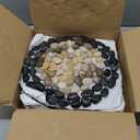 Garden Stepping Stones Outdoor,Pebble Stepping Stones for Garden Walkway,Decoration Polished River Rock for Yard, Pathway,Landscaping, 12 inch Round Decorative Stone Sheet Set 6pcs