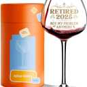 NewEleven Retirement Gift For Woman 2025 - Cool Retirement Gifts - Coworker Leaving Gifts, Farewell Presents, Retired Decorations, Farewell Goodbye Gift For Coworkers, Friends - 16 Oz Wine Glass