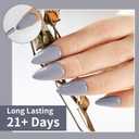 6 x JODSONE 16.5ml Gray Gel Nail Polish Silver Gel Polish High Gloss Soak Off U V Nail Manicure Salon DIY at Home (B27)