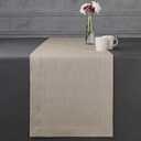 D'Moksha Homes Linen Table Runner 14 x 36 Inch - 100% Pure Linen Natural Table Runner - Machine Washable Farmhouse Table Runner for Summer