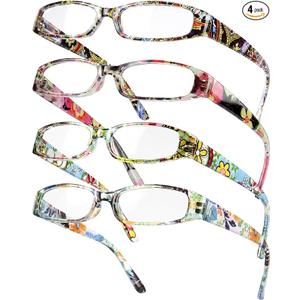 Gaoye 1.5 Readers for Women, Blue Light Blocking Reading Glasses, Stylish Reading Glasses for Women in 4 Patterns