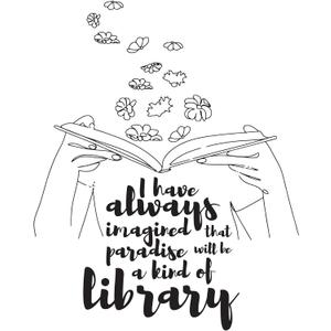 Children Paradise Will Be Kind of a Library Beautiful Quote Wall Decal Decoration Books Quote Book Lovers Bookish Quotes Readers Lasts Years and Easily Removable - Size: 16 in(W) x 20 in(H)