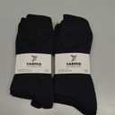Cotton Diabetic Crew Socks - 6 Pairs Thin, Black Diabetic Socks for Men Size 13-15 Non-Binding & Seamless