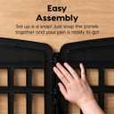 IRIS USA 6-Panel Dog Playpen, Pet Enclosure, Black