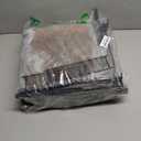 C Shaped Side Table with Wheels, Small Sofa End Table with Drawer Storage Basket for Small Spaces,Rolling Couch Bedside Tables for Living Room, Bedroom, Rustic Brown and Black