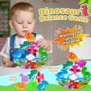 Montessori Dinosaur Toddler Toys Wooden Puzzles Gift for Ages 1 2 3 4 Year Old Kid Boys Girls Animal Dino Egg Toys, Wooden Blocks Stacking Sorting Toddler Fat Brain Easter Gift Preschool Learning