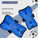 Soccer Shin Guards and Socks for Kids Youth Lightweight Protective Defender Gear for 4-18 Years Old Toddler Children Boys Girls Soccer Equipment (Small, Blue)