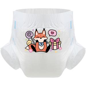 CutiePlusU Adult Diaper 3 Pieces Adult Diapers Sample Maximum Overnight Absorbency White Baby Fox (Large 37"-47")